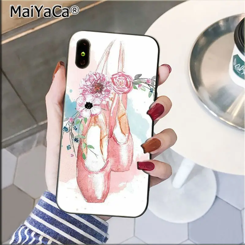 Балетки для бальных танцев девочек Тапочки Чехол телефона iPhone 11 Pro XS MAX XR 8 7 6 Plus 5 5S