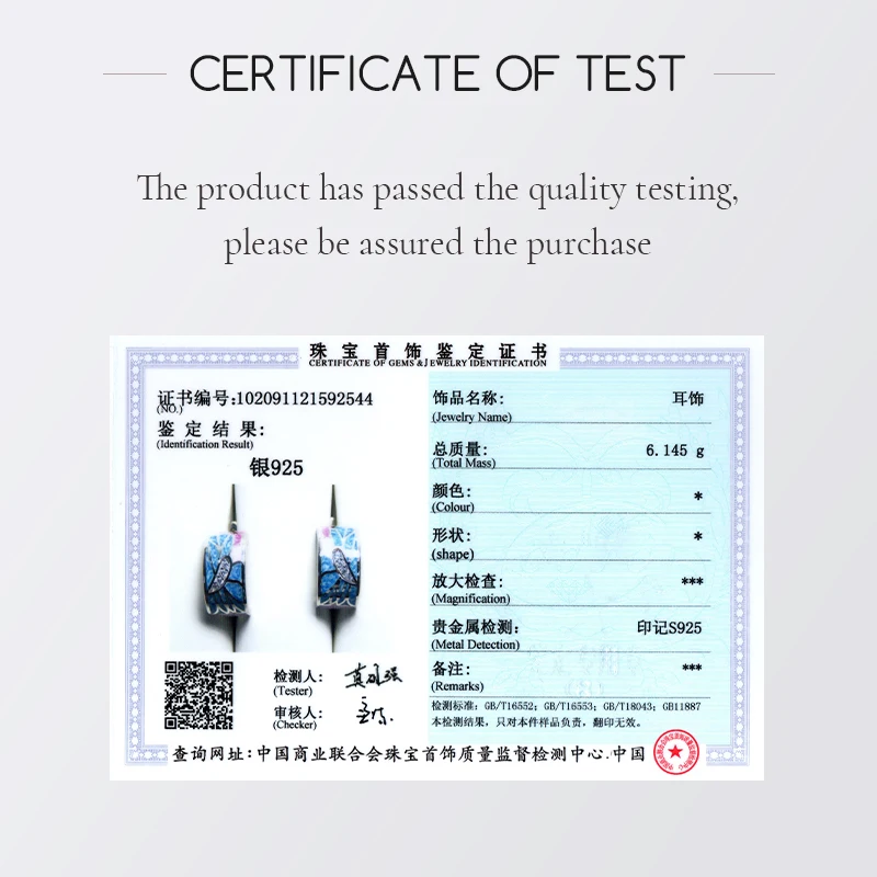 

OGULEE Earrings for Women 925 Silver Gradient blooming color Blue Purple CZ Handmade Enamel Stud Earrings Luxury Jewelry Gifts