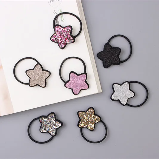 Bandas el&aacute;sticas de goma para el pelo para ni&ntilde;a y ni&ntilde;o, accesorios para el cabello de colores variados, con flores, adorables-0