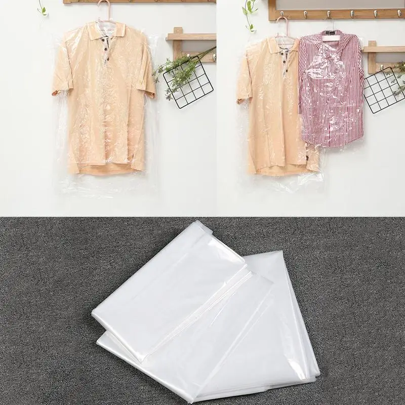 

5PCS/Set New Clothes Hanging Garment Dress Clothes Suit Coat Dust Cover Wardrobe Hanging Clothing Home Storage Bag Pouch Case