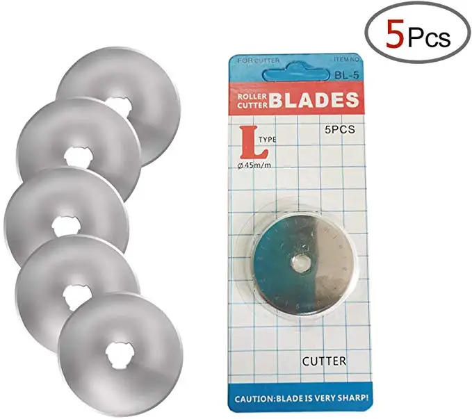 5PCS 45mm Rotary Cutter Blades Leather Craft Cutting Blade for Fabric Patchwork | Дом и сад