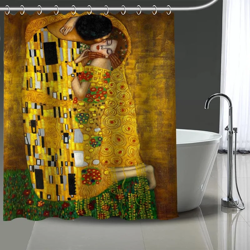 The Kiss Gustav Klimt душевая занавеска Водонепроницаемая s декор для ванной комнаты с
