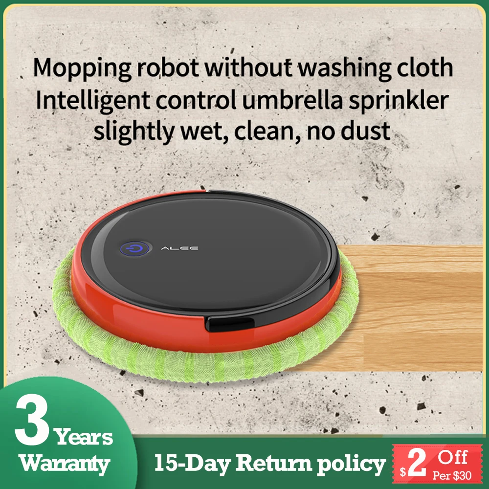 

Mopping Robot Vacuum Cleaner 4000mAh 230 mL Water Tank 300 Minutes Dry and Wet Washing Cloth Scrubber Machine For Floor Pet Hair