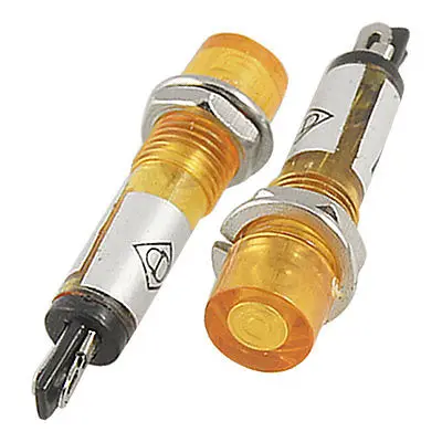 5 шт. DC 24 В 2 контакта утопленный желтый пилотный светильник сигнальный индикатор |