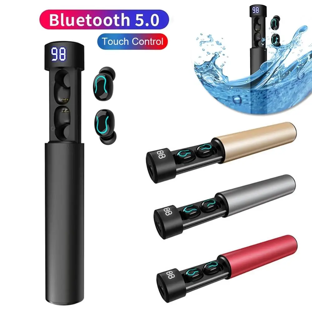 Mini TWS bluetooth 5.0 Wireless In-ear Earphone Binaural Call Digital Power Headset Display Hi-Fi Stereo | Электроника