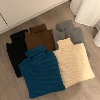 Stretch Women Sweaters Turtleneck Pullovers Long Sleeve Slim-fit Tight Sweater Autumn Winter Solid