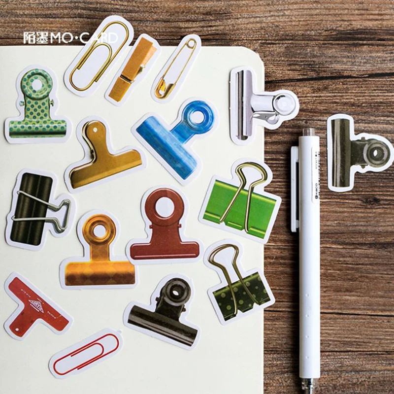 45pc/pack Decorative clips DIY washi Stickers Scrapbooking Stick Label Diary Stationery Album Journal Sticker Kawaii School | Канцтовары