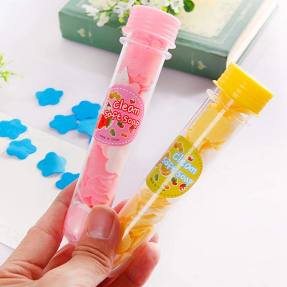 1 x Portable Body Washing Bath Foaming Flower Paper Soap Slice Confetti - Ran Color | Красота и здоровье