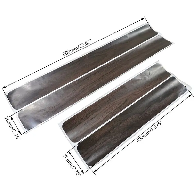 4 шт./компл. наклейки на пороги дверей автомобиля деревянные двери|Наклейки