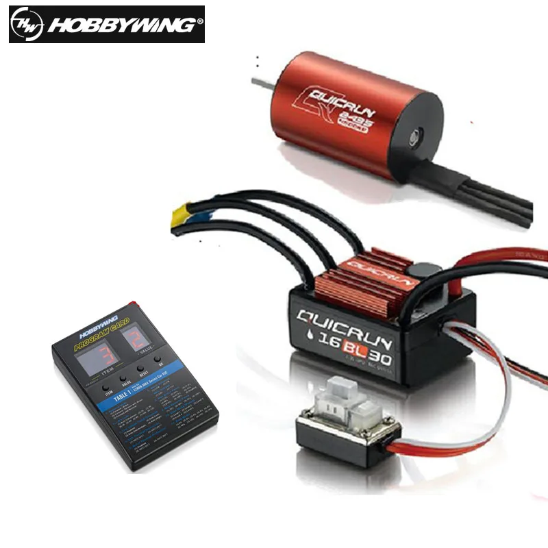 100% Оригинальный бесщеточный контроллер скорости Hobbywing quirun WP 16BL30/30A ESC + 2435 4500kv