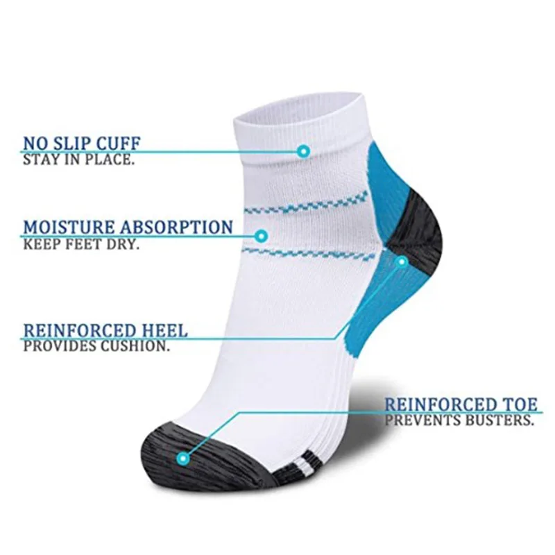 

3 Pairs Compression Socks Women and Mens Socks -Fit for Running,Athletic,Cycling,Travel,Flight