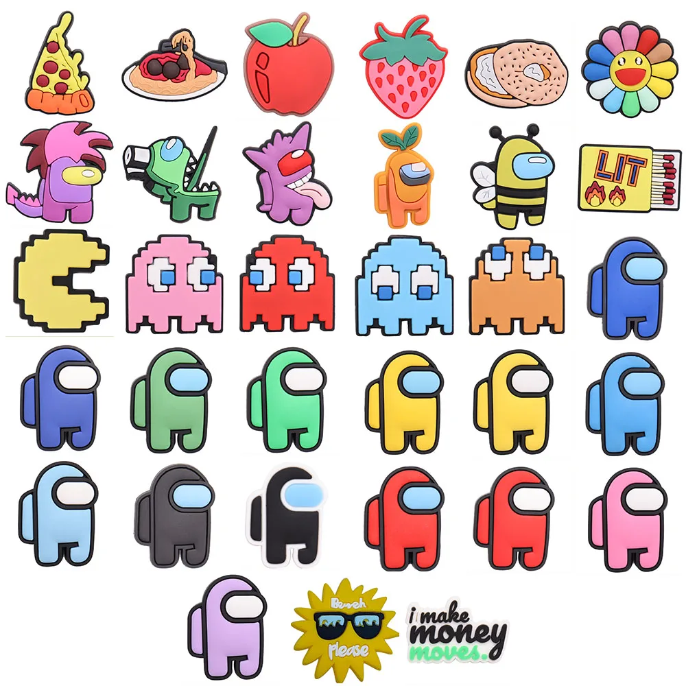 Лидер продаж Мультяшные украшения для обуви из ПВХ в виде съедобных бобов 1 шт.