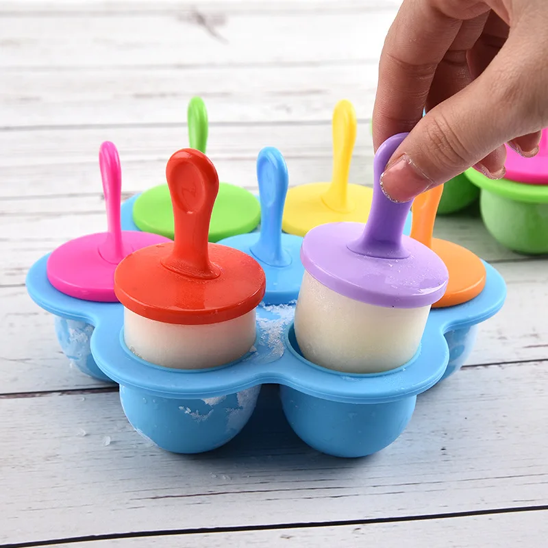 

Reusable DIY Ice Cream Silicone Molds Home Trays Popsicle Maker Ice Cube Molds for Home Freezer with Free Sticks Kitchen Tools