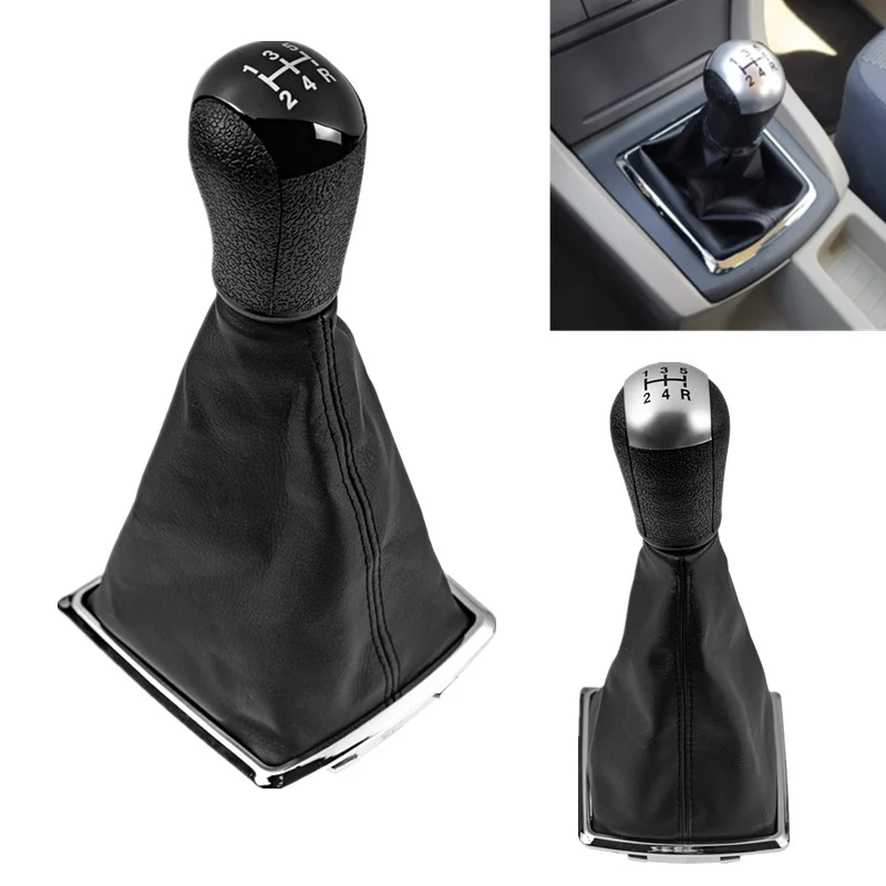 5/6 Speed MT Car Shift Gear Knob Lever Gaitor Shifter Boot Cover For Ford Focus 2 Mondeo MK2 2004 2005 2007 2008 2009 2010 2011