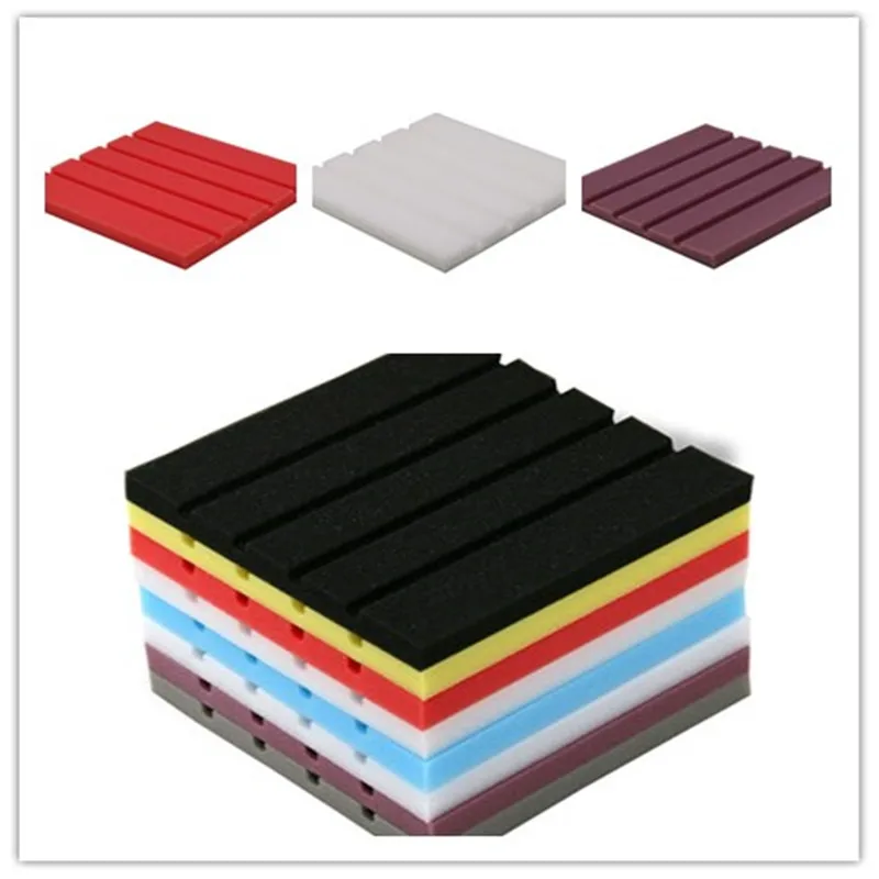 

25*25cm Acoustic Panels Soundproof Wall Stickers Sponge Studio Foam Treatment Excellent Sound Insulation Sticker Decoration