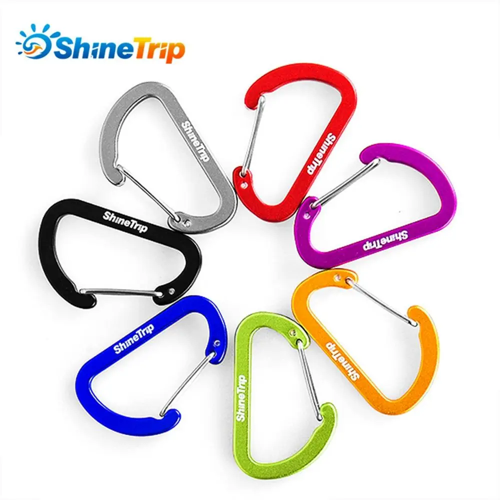 

High Quality Equipment Safety Multicolor Aluminium Climbing Button Camping Hiking Hook Alloy Carabiner Buckle Keychain