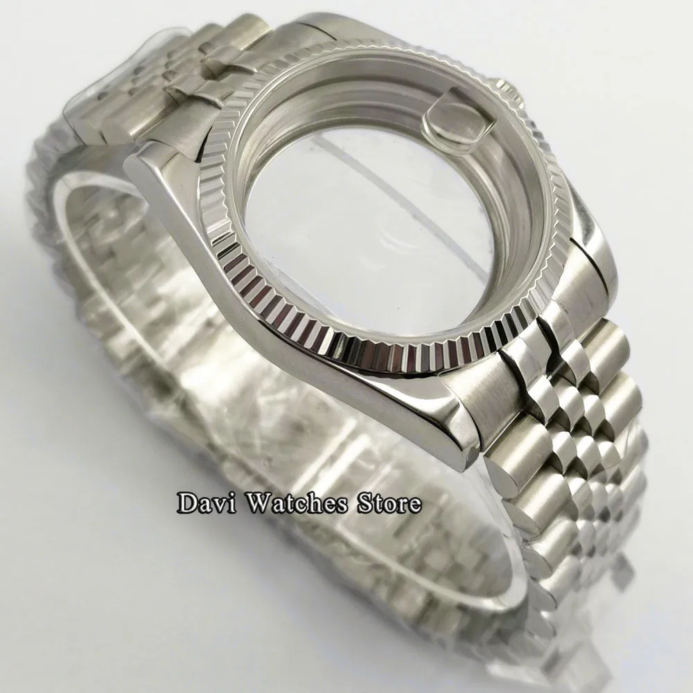 Чехол для часов из сапфирового стекла 36 мм серебристый подходит ETA 2836 Mingzhu DG2813 3804