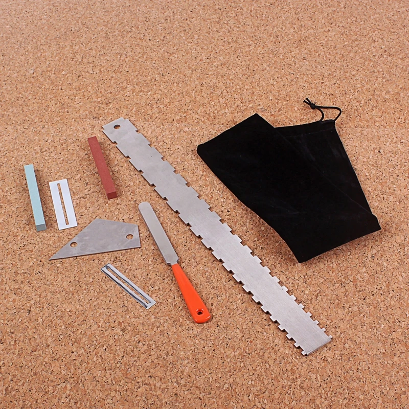 

Steel Guitar Fret Repair Tool Set Cleaning Polishing File Gasket Guitar Fret Nuts Polish Strip Repairing Accessories