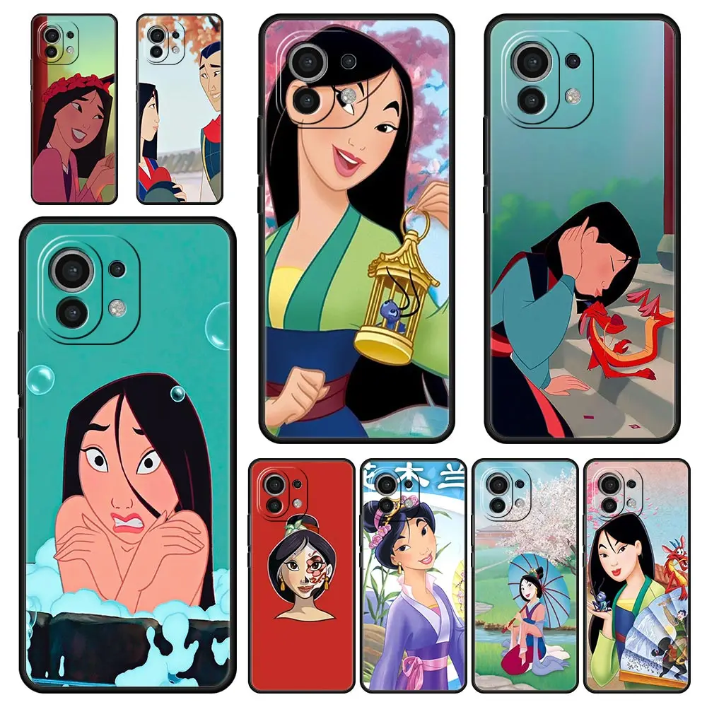

Disney Movie Mulan Silicone Case for Xiaomi Mi 11 10 Lite 5G 11T Note 10 Pro 10T 9T Luxury Cover Mi Note 10 Lite Coque Shell Bag