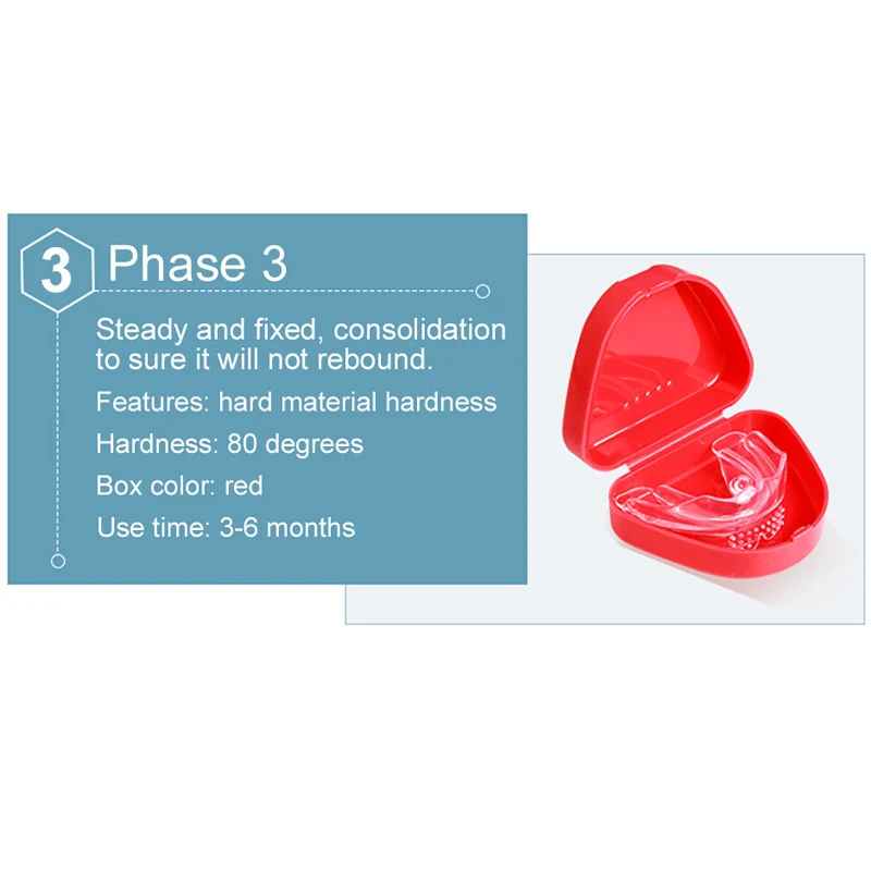 Phase 3 Cofoe Dental Braces Orthodontic locator Invisible orthodontic bracket For Smile Teeth Alignment Trainer and dental care With box - Цвет: Phase 3