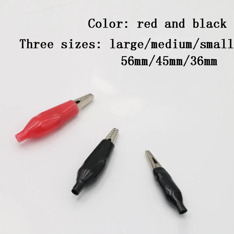 

FYdisplay 20 PCS Test power sheath alligator clip large medium and small Red and black connection clamp wire connector