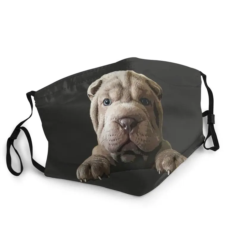 

Маска для лица Shar Pei для мужчин и женщин, пылезащитная неодноразовая респираторная, с милым щенком, собакой