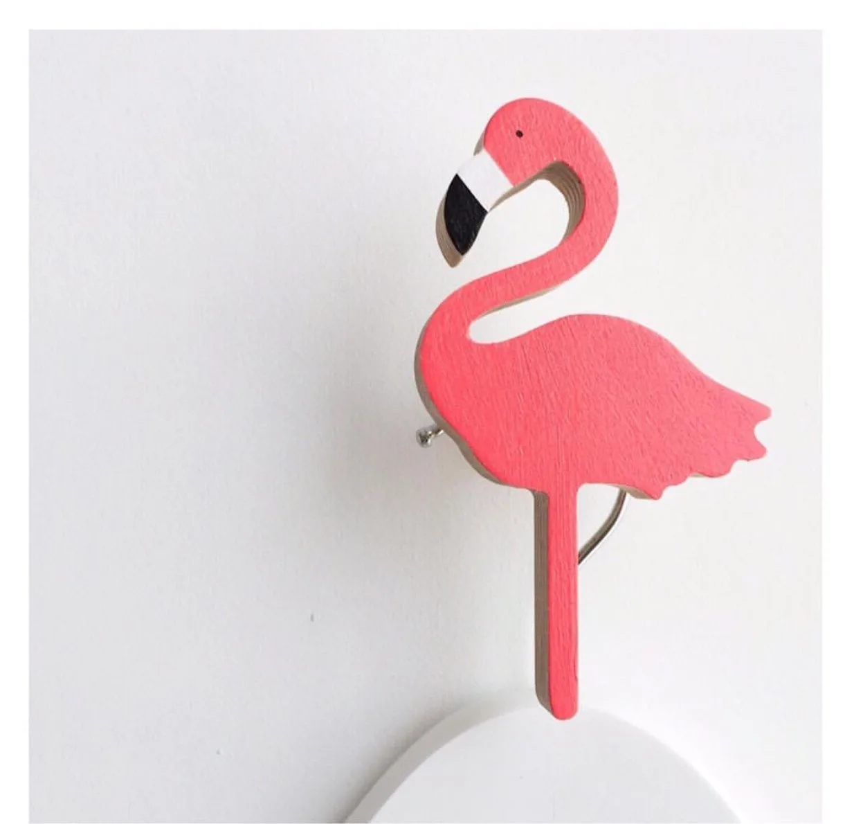 INS Северный Европейский стиль деревянный Фламинго креативный клейкий крючок