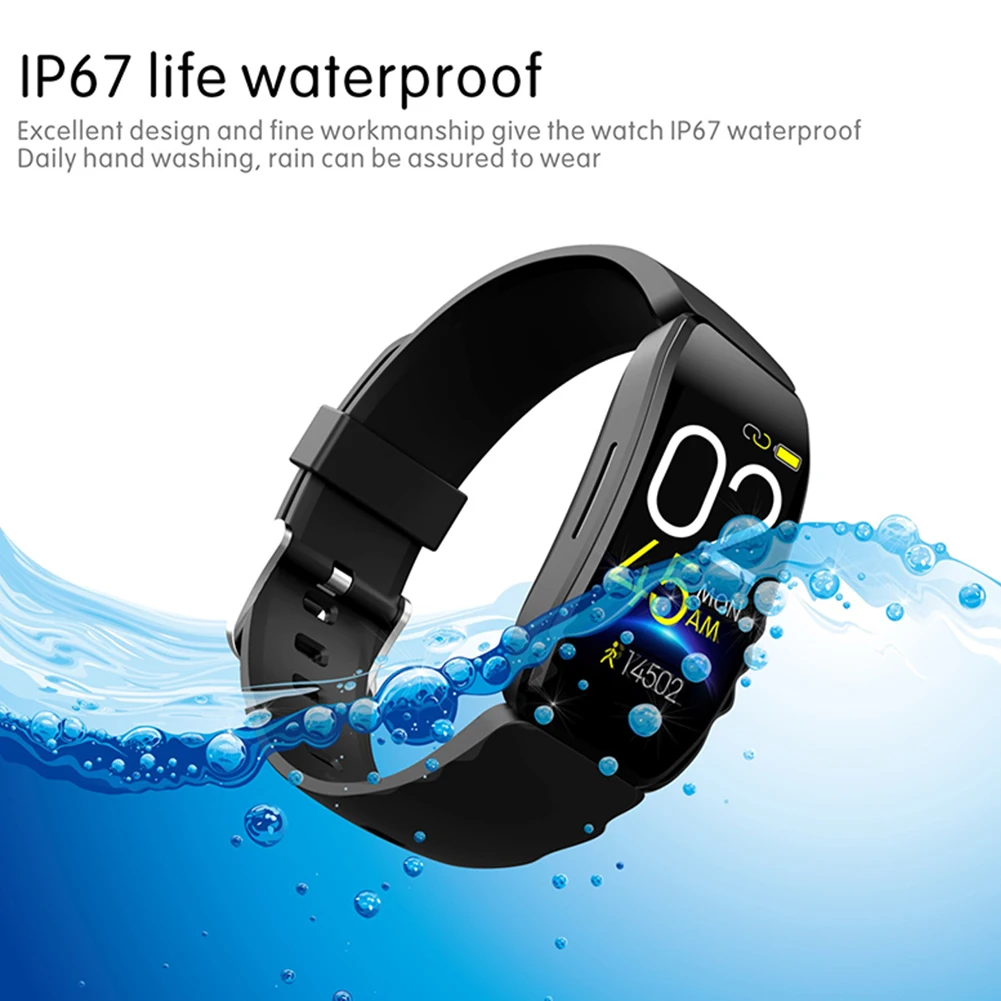 

Smart Watch Bluetooth 1.14" Touch Screen Music Control Health Tracker Message Reminder Smart Wristwatch
