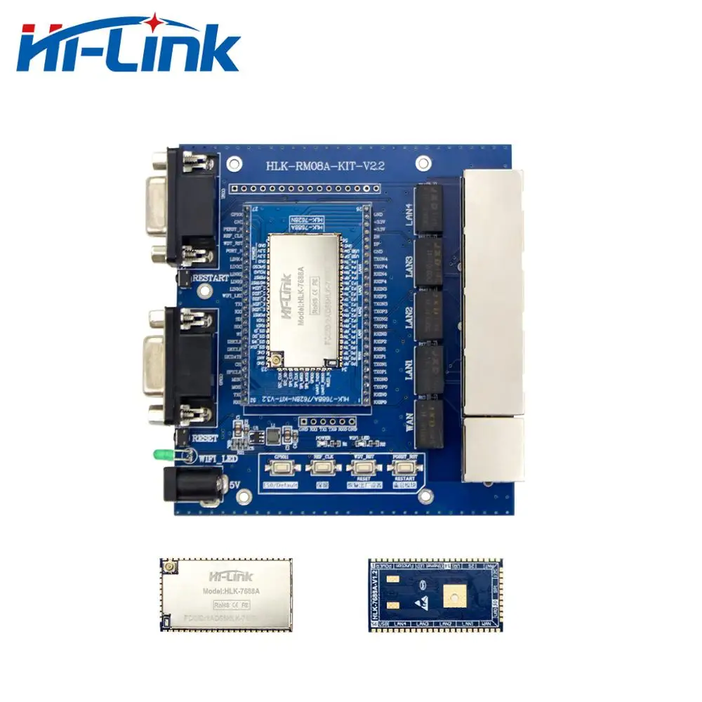 Бесплатная доставка HLK 7688A модуль WiFi маршрутизатор OpenWrt StartKit 128 М Оперативная