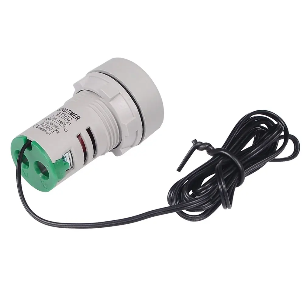 ST16C 22 мм круглый светодиодный термометр с цифровым дисплеем измеритель