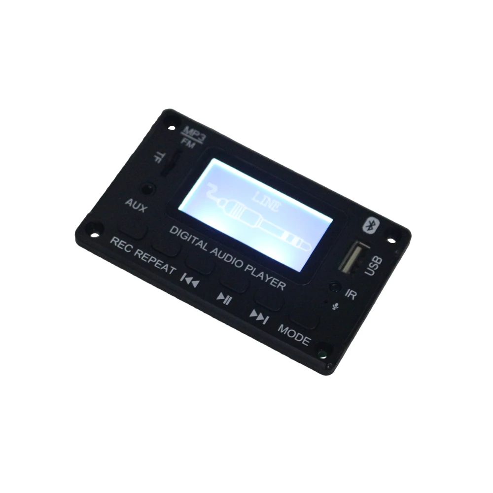 ЖК MP3 декодер DC 12 В ЦАП Bluetooth-совместимый аудиоресивер APE FLAC WMA WAV с поддержкой