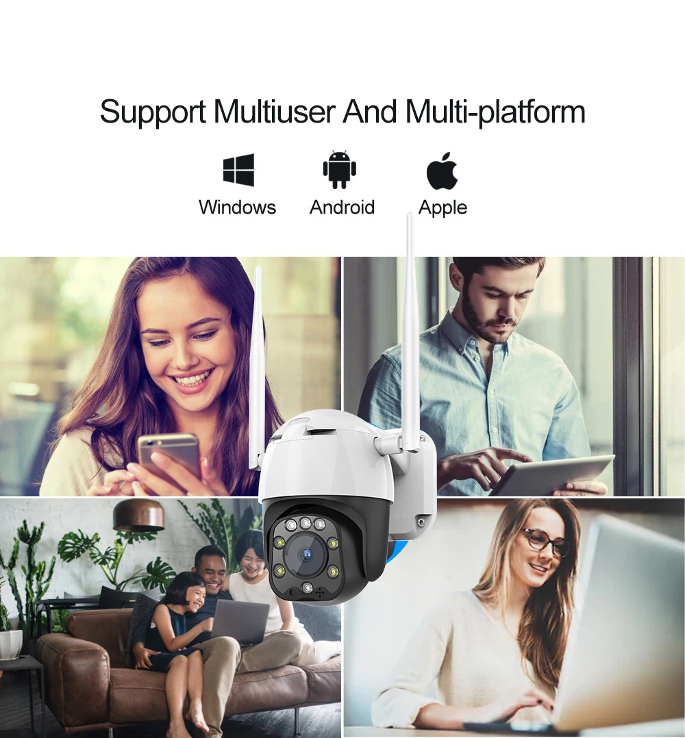 1080P PTZ IP камера Wifi наружная скоростная купольная беспроводная видеокамера с Wi-Fi панорамирование Двусторонняя аудио сеть видеонаблюдения