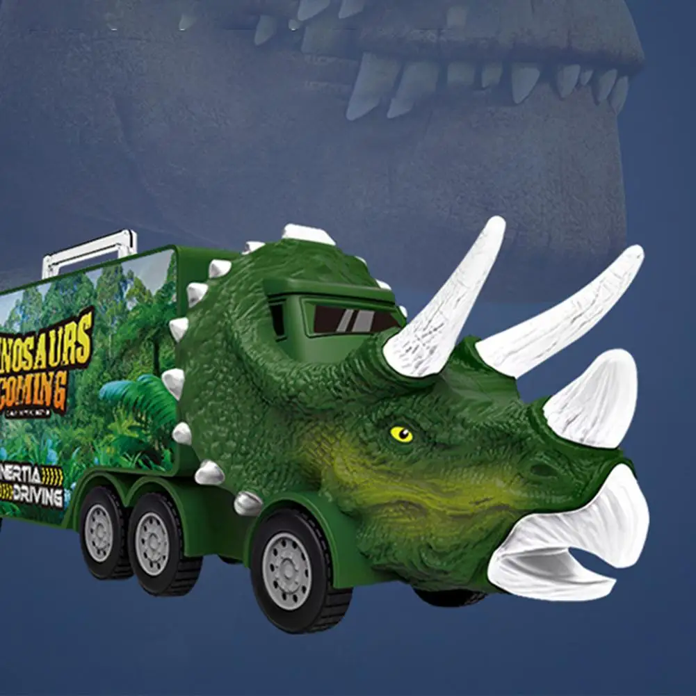 Автомобильный контейнер для динозавров игрушечный грузовик транспортировки с 3