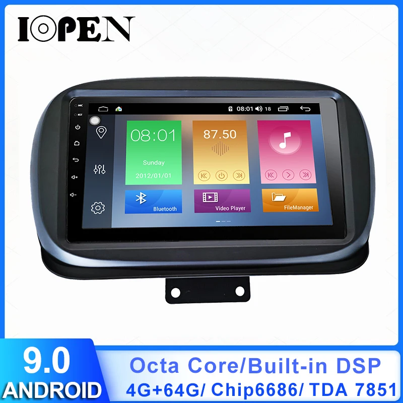 IOPEN 9 'ɺndroid 9.0 для Fiat 500X Android 2014 2015 2016 2017 2018 2019 автомобильный Радио плеер