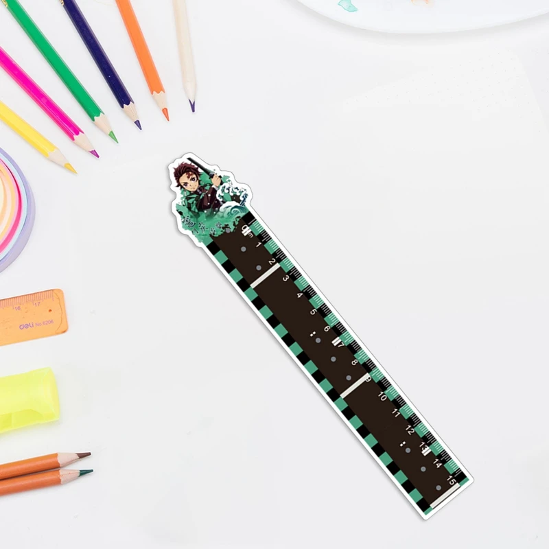 

Anime Demon Slayer: Kimetsu No Yaiba Cosplay Ruler Set Measuring Scale Students Cartoon Measure Ruler Gift For Kids