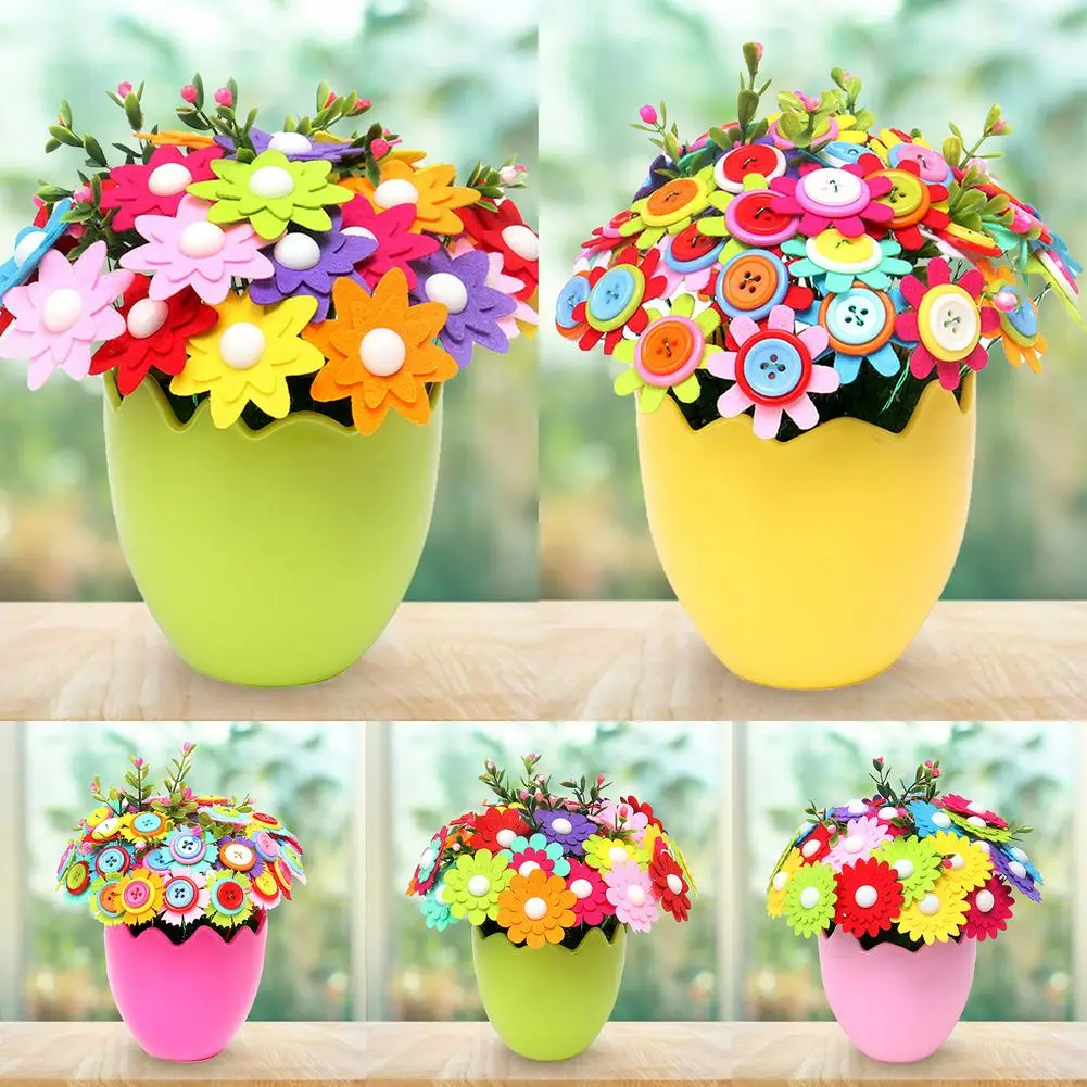 3D пазл с искусственными цветами обучающая игрушка интеллектуальная кнопка для