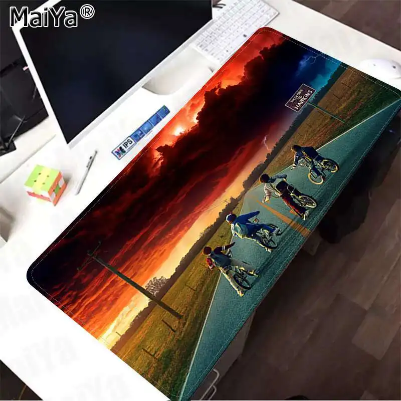 Lock Edge 40X90cm Maiya мальчик Подарочный коврик странные вещи ТВ Ноутбук игровой мыши коврик для мыши большой коврик для мыши клавиатуры коврик - Цвет: Lock Edge 40X90cm