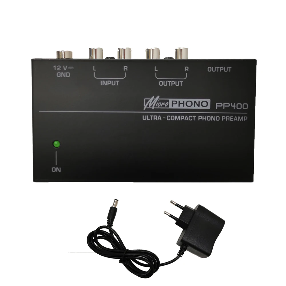 PP400 ультра компактный предусилитель для фонографа с Rca 1/4 дюймовыми интерфейсами