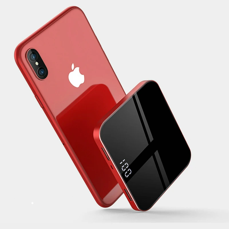 Мини Внешний аккумулятор 10000 мАч для iPhone X Xs Max 11 портативный внешний Powerbank Samsung S9 S8