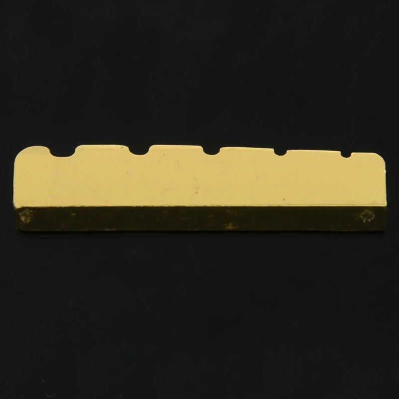 100 marke neue langlebig einfach zu installieren gitarre 5 string geschlitzte messing gold palted elektrische bass gitarre brücke mutter 45 268