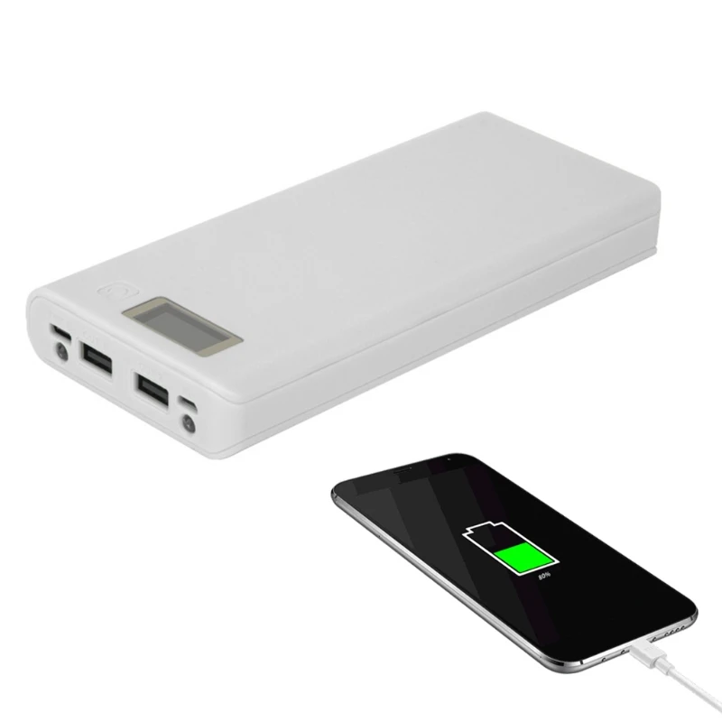 

8*18650 Battery Holder Dual USB Power Bank Battery Box DIY Shell Case