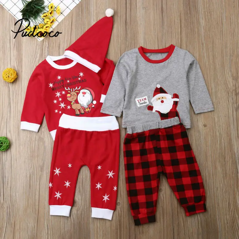 Комплекты рождественской одежды для новорожденных одежда первого Рождества