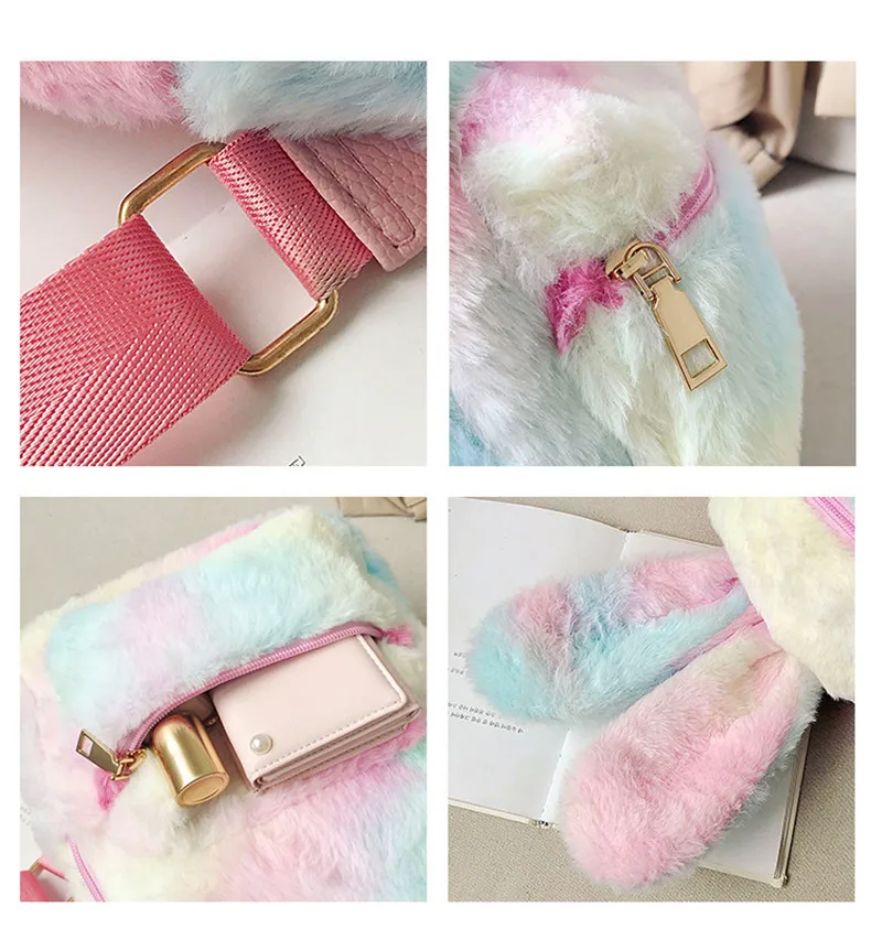 Плюшевый Рюкзак с заячьими ушками для девочек игрушки школьные сумки детский