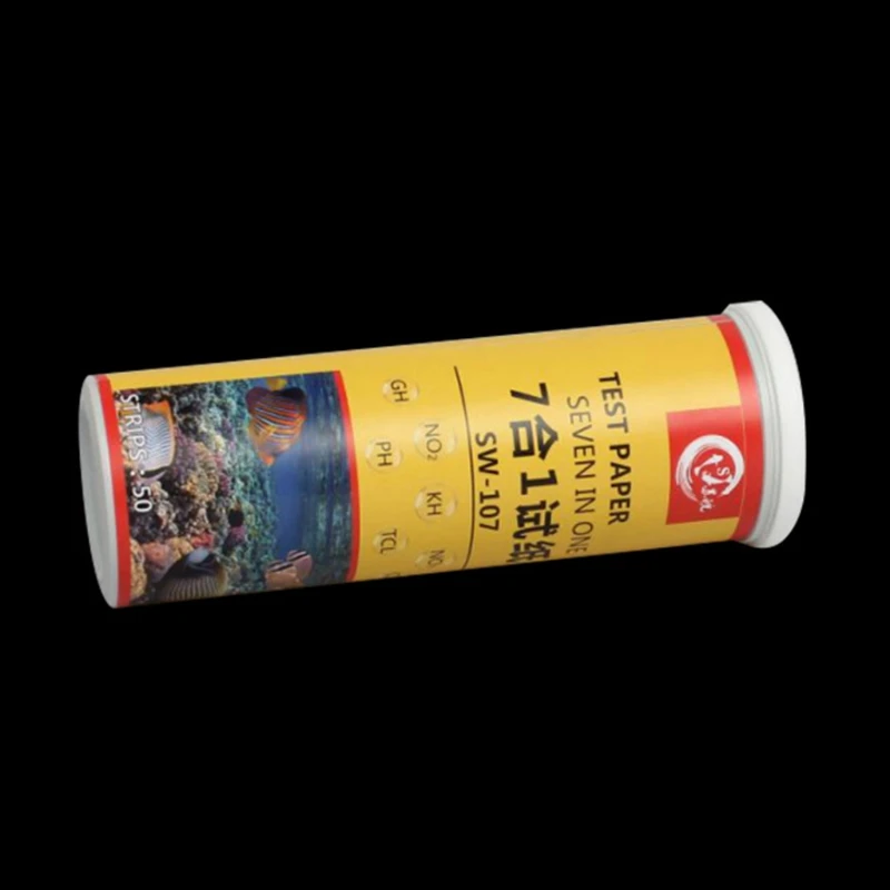 

7-in-1 Aquarium Test Strips 50 Count for Freshwater and Saltwater Tanks Easy Steps Quick Results Water Testing Tool