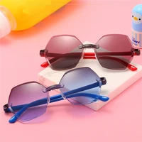 new kids plastic sunglasses rimless frame glasses girls boys baby sunglasses brand ocean children sun glasses lunette uv400