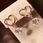 Женские циркониевые серьги, милые ювелирные украшения для вечевечерние, 2021