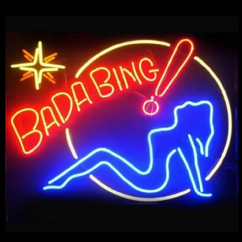 

Custom Bada Bing Girl Glass Neon Light Sign Beer Bar