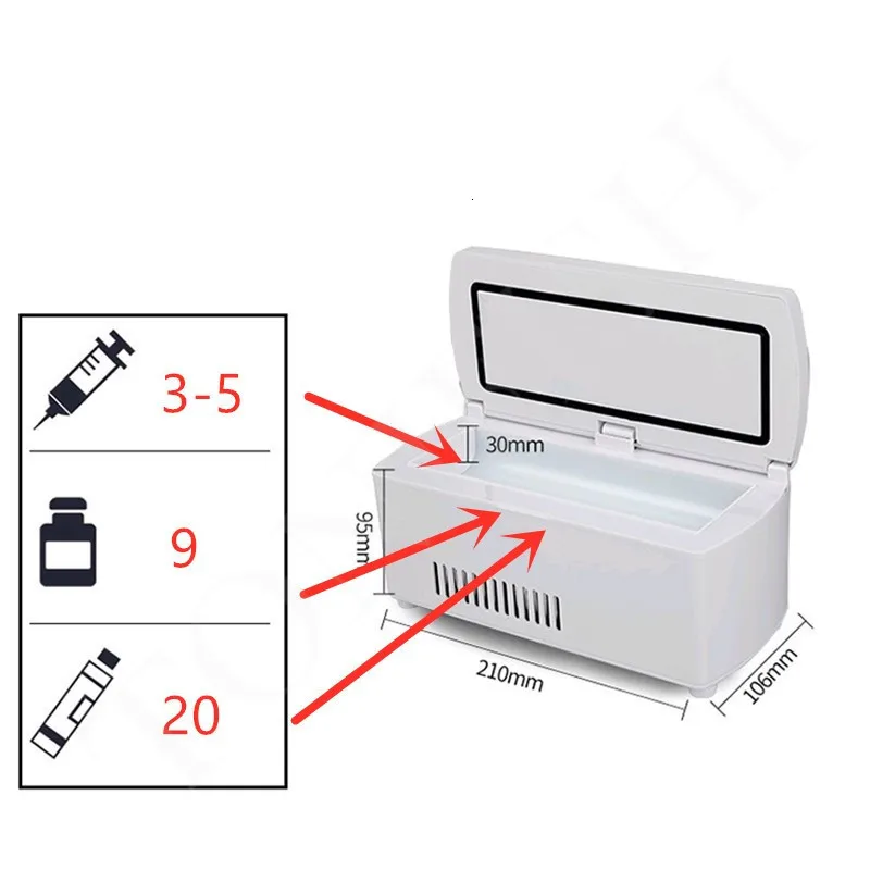 Инсулиновый охлаждаемый контейнер портативный небольшой Холодильный