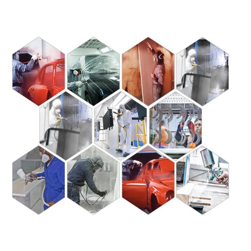 

Professional H-827P Air Spray Paint Gun Set Car Auto Painting Kit capacity 600ml 1.4mm/1.7mm/2.0mm Nozzle Very good Atomization