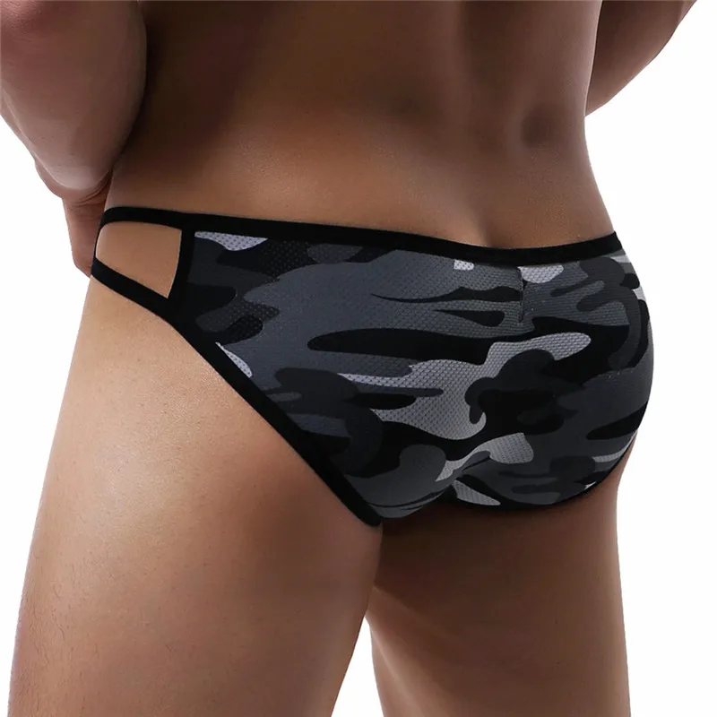 3PCS Mens Briefs Low Waist Underpants Casual Camouflage Underwear for Male Plus Size Men Briefs Underwear Sexy Mens Under Wear